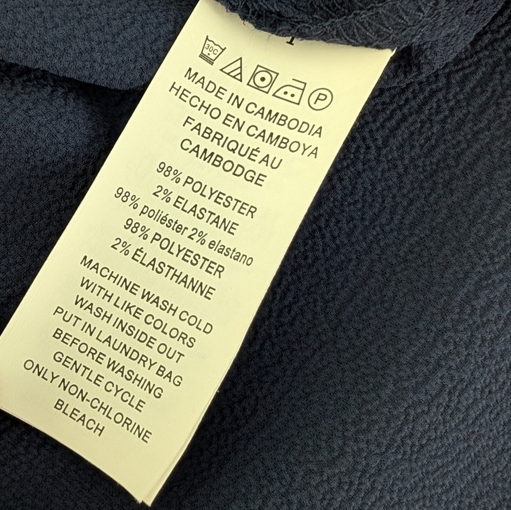 Michael Kors Blue Women's Top with Gold Accents Size M - Picture 8 of 11